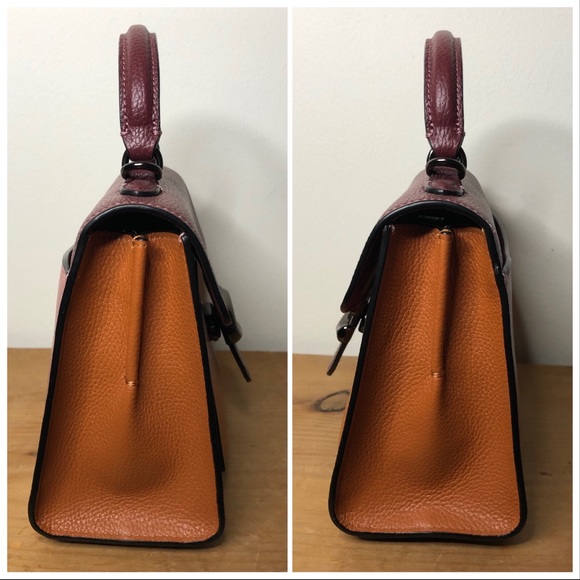 S⭕️LD‼️ Coach Tabby Top Handle 20 in Colorblock Leather - Picture 3 of 12